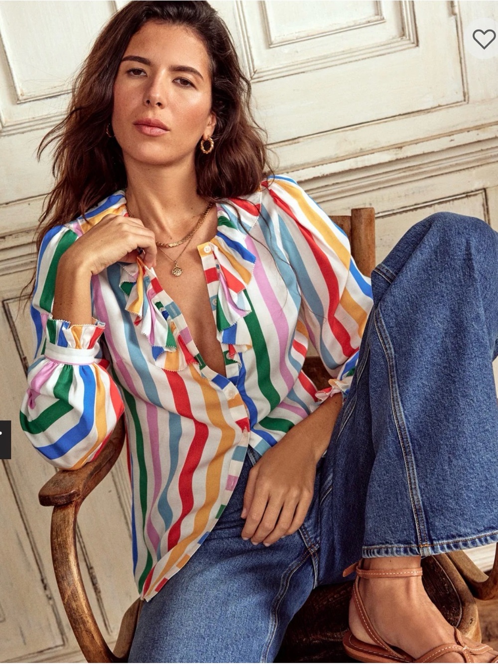 NWT Boden Ruffle Collar Silk Blend Top - Women’s Size 10